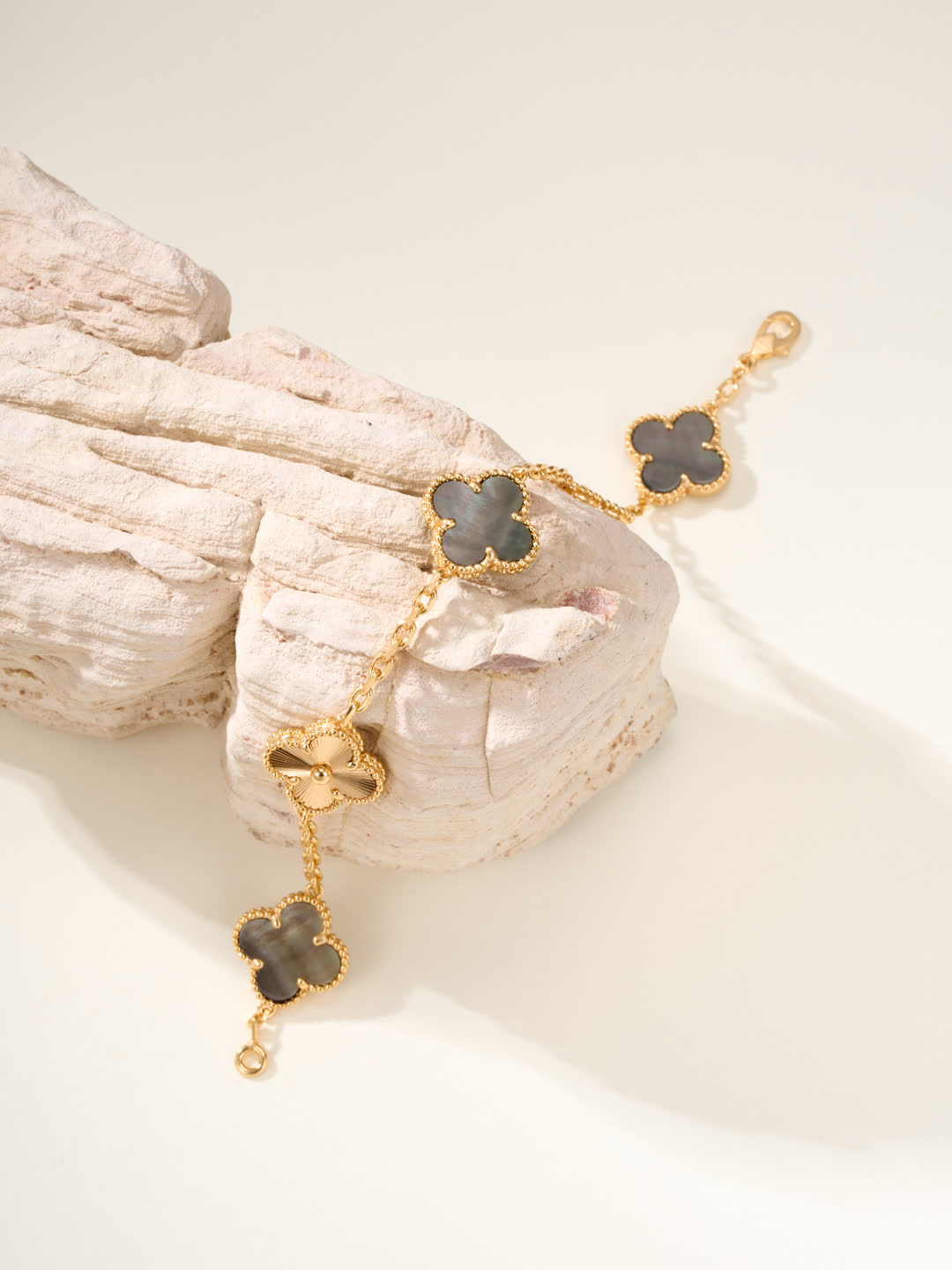Van Cleef & Arpels Alhambra Gold Bracelet with Mother-of-Pearl